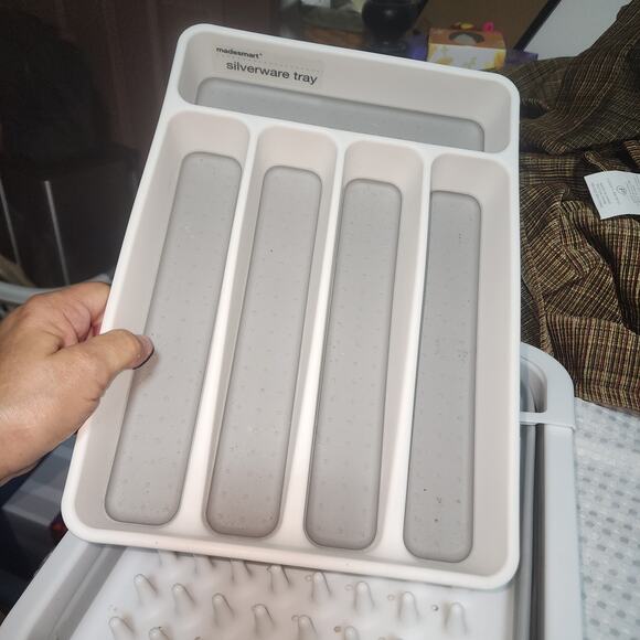 COLLAPSIBLE DUSH DRAINER & SILVERWARE ORGANIZER SET - Picture 6 of 8